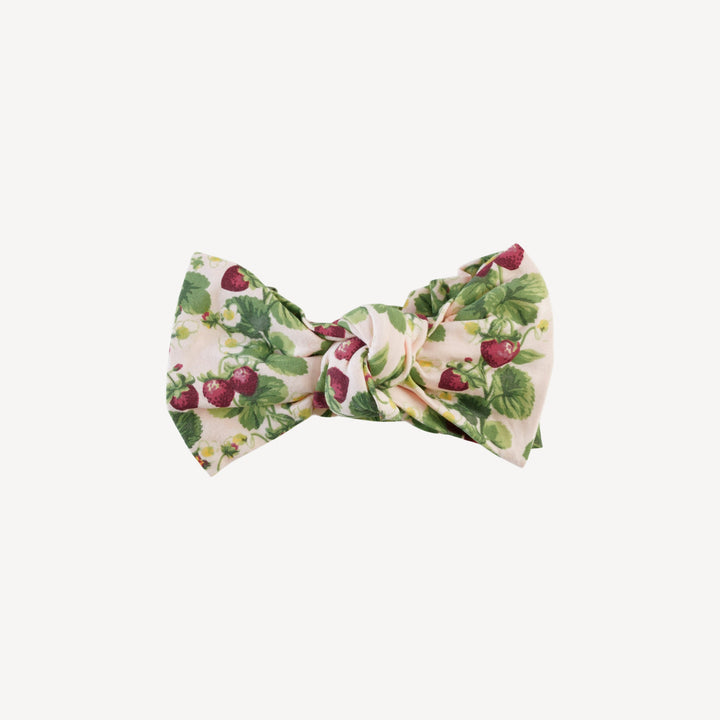 large elastic bow headband | strawberry vine | bamboo