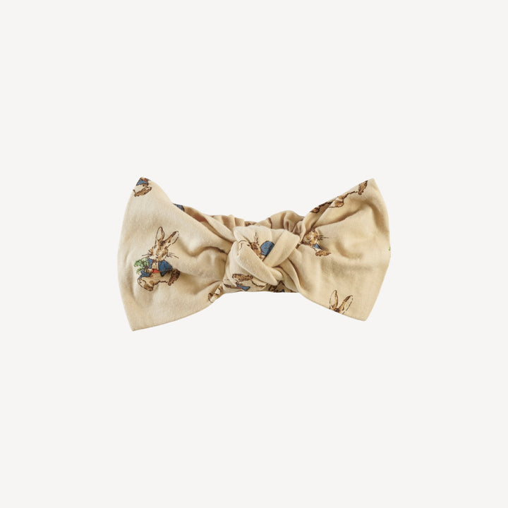 large elastic bow headband | peter rabbit | bamboo