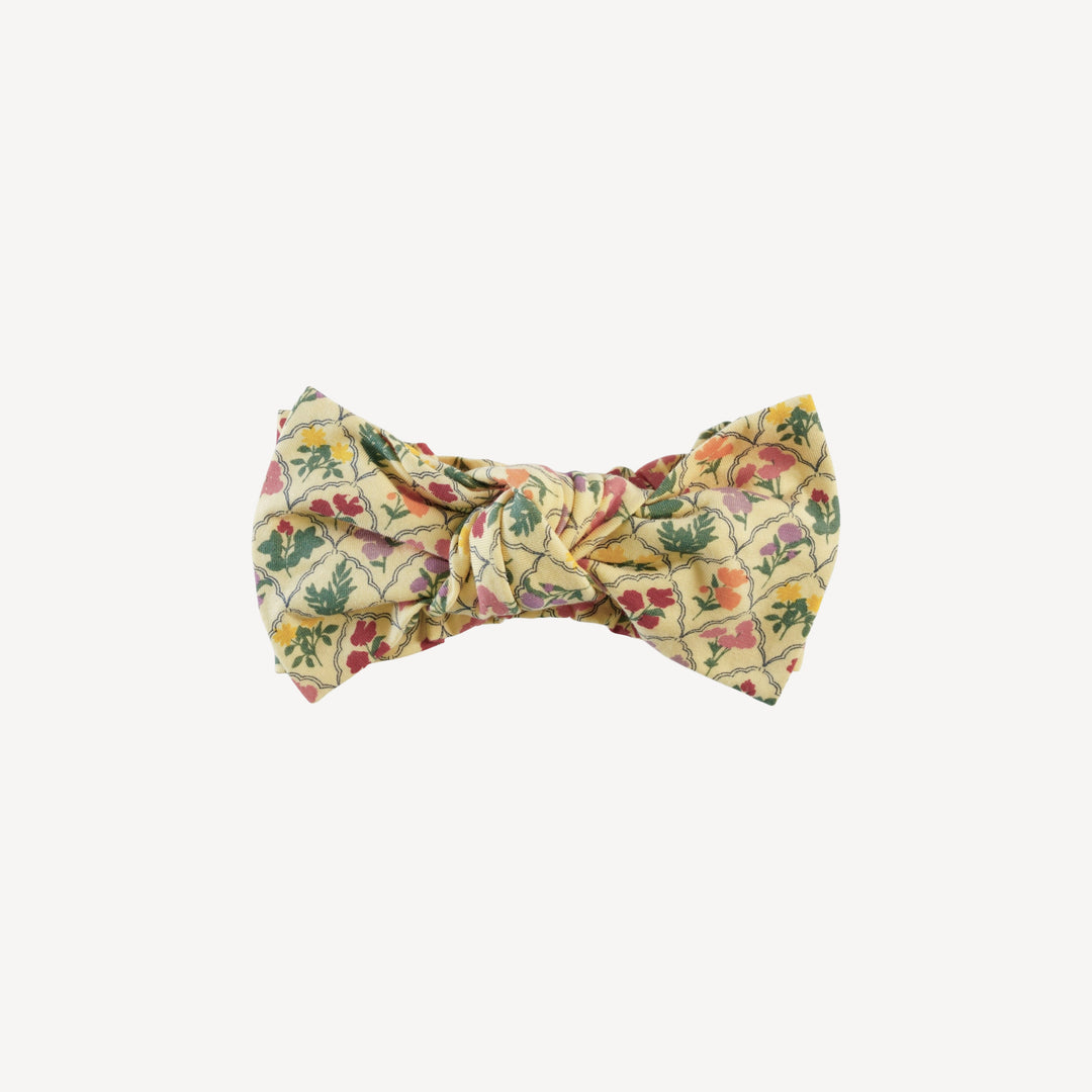 large elastic bow headband | trellis floral | bamboo