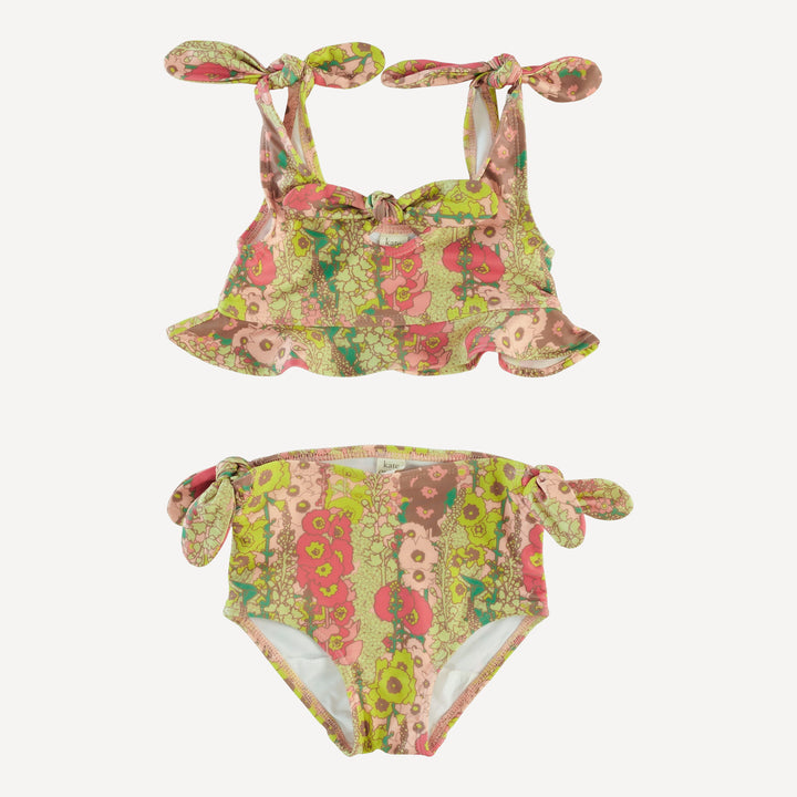 tie bow bikini | emberglow hollyhocks | swim