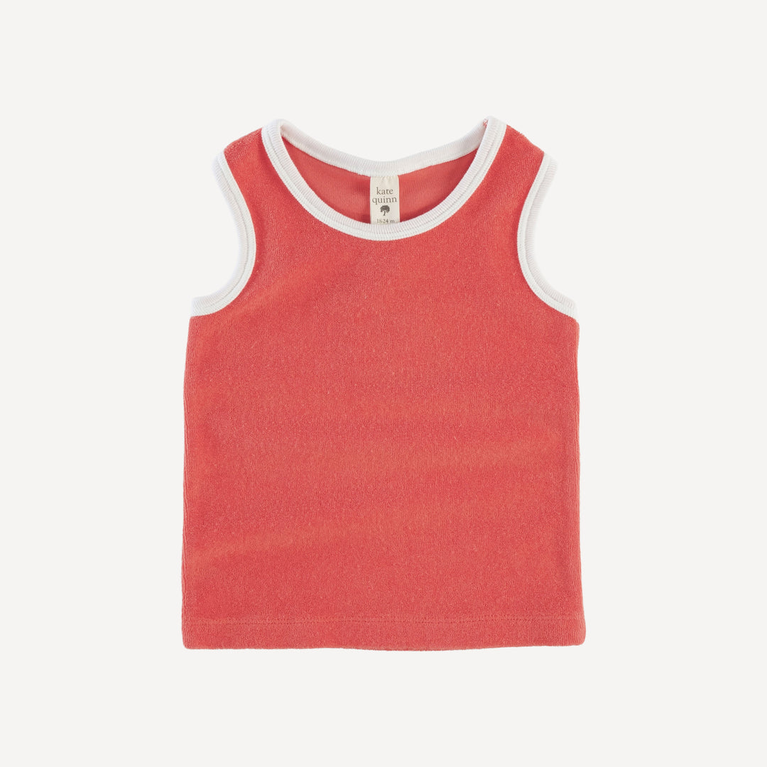 two tone racerback tank | emberglow | organic cotton terry