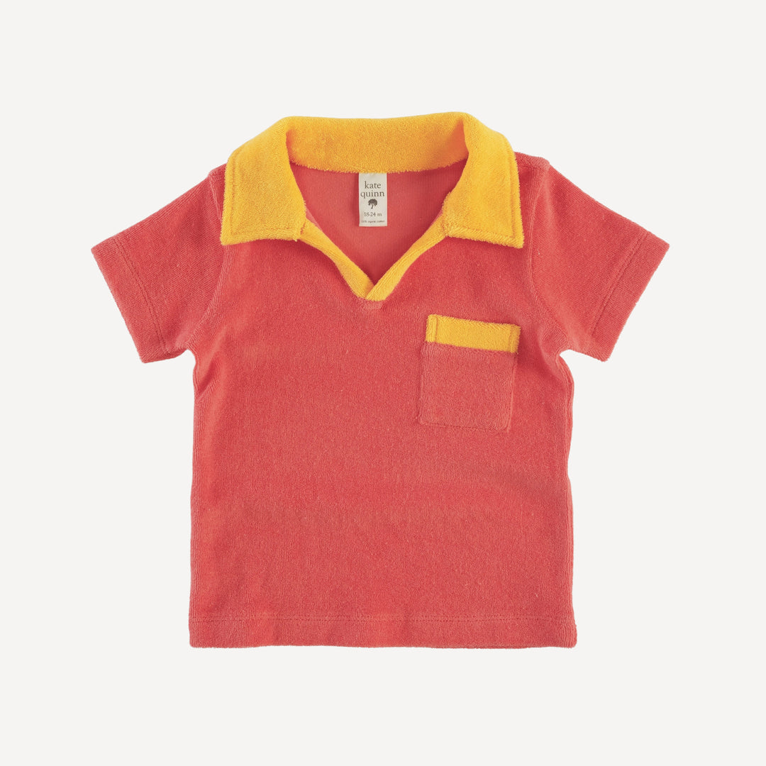 short sleeve retro pocket tee | emberglow | organic cotton terry