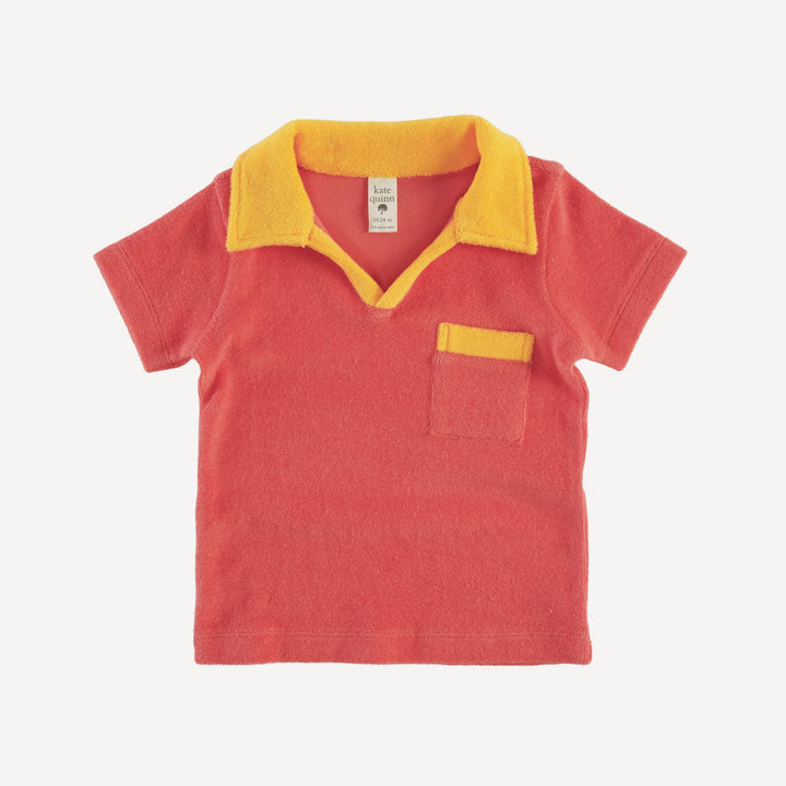 short sleeve retro pocket tee | emberglow | organic cotton terry