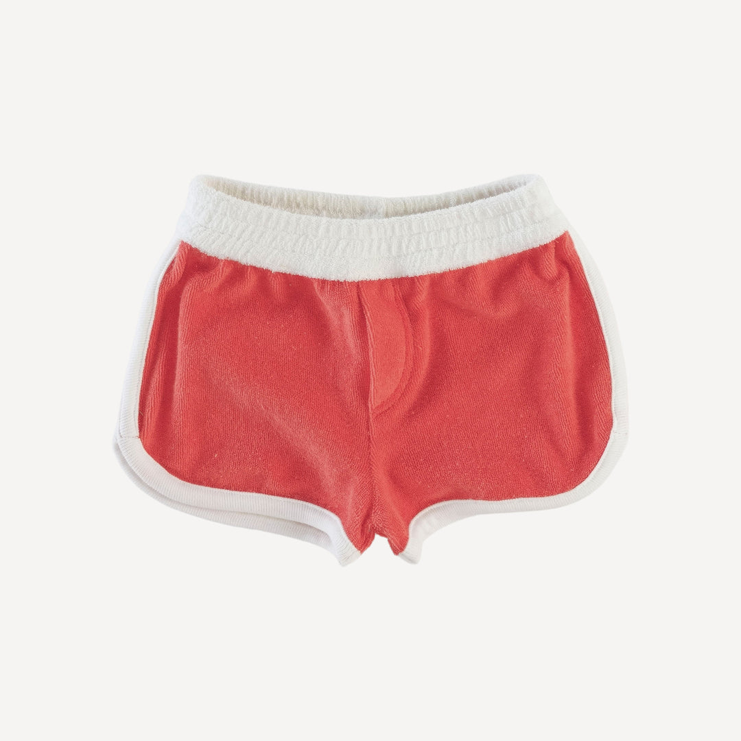 retro track short | emberglow | organic cotton terry