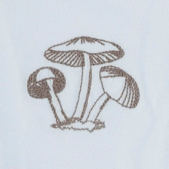 embroidered small ruffle bonnet | country air | organic cotton jersey