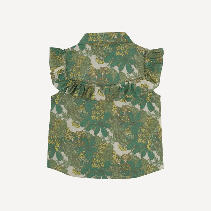 sleeveless goldilocks top | endive goldilocks floral | organic cotton woven