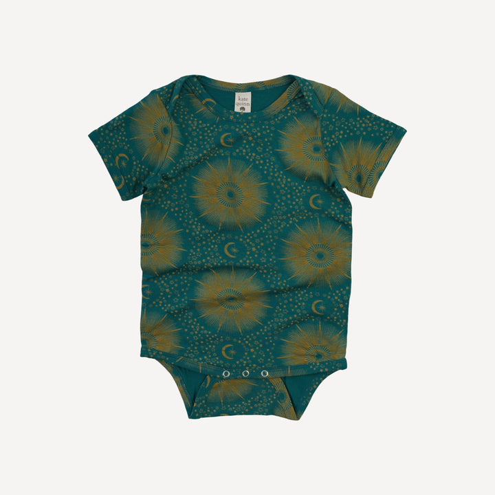 short sleeve lap neck bodysuit | eye in the sky | bamboo