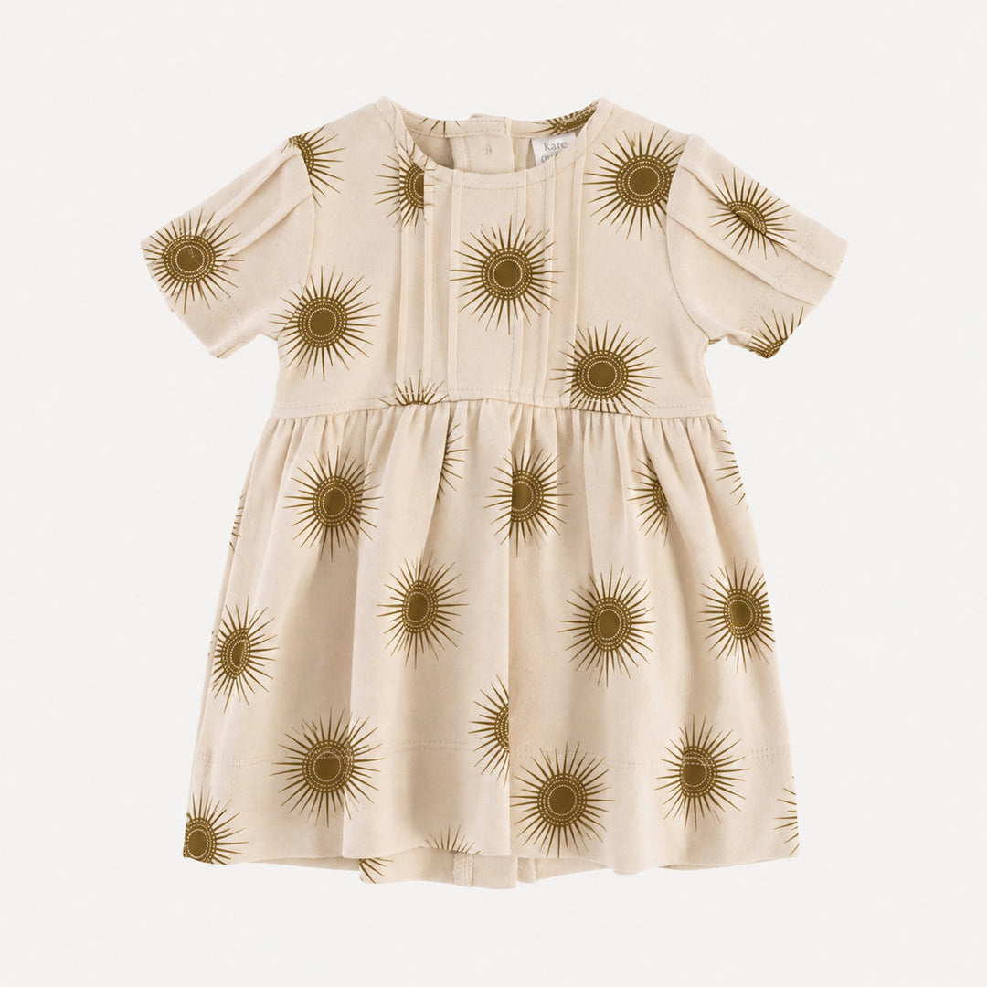 short sleeve ruby dress | neutral sun | organic cotton interlock