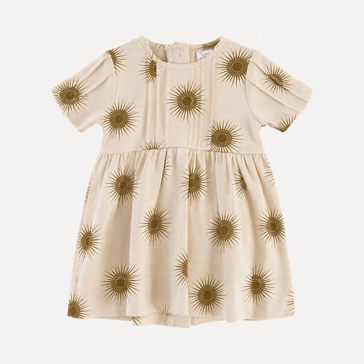 short sleeve ruby dress | neutral sun | organic cotton interlock