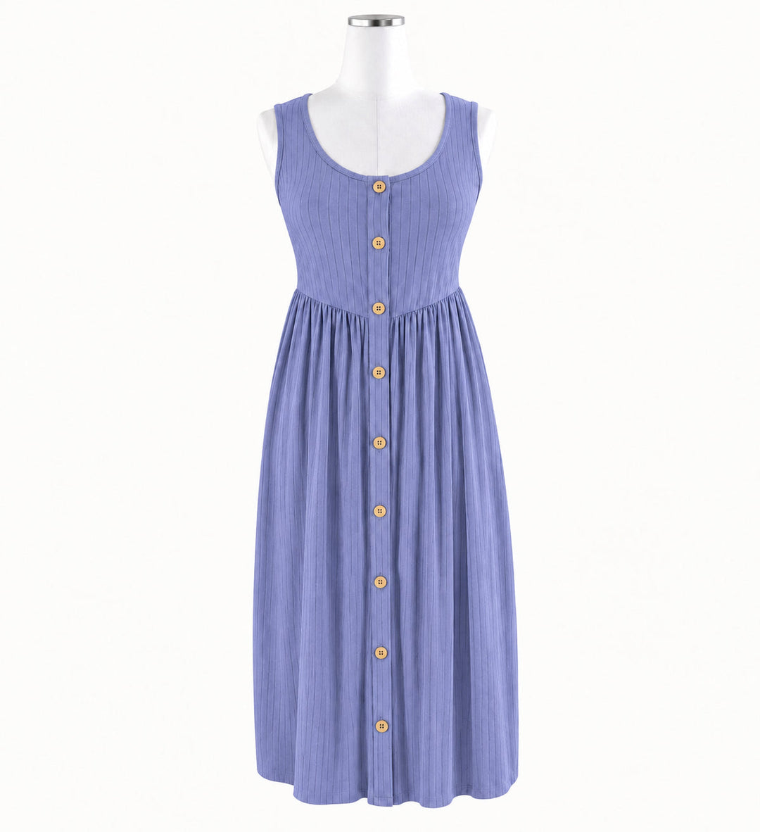 PREORDER womens sleeveless emma dress | hydrangea | woods rib