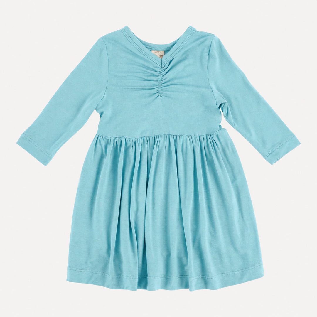PREORDER long sleeve twirl dress | grotto | bamboo