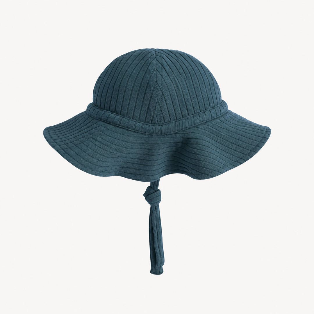 PREORDER sun hat | blue slate | organic cotton wide rib