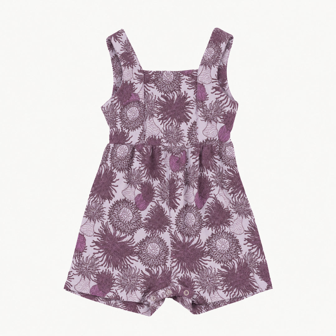 PREORDER tie back shortie jumpsuit | purple anemone | modal