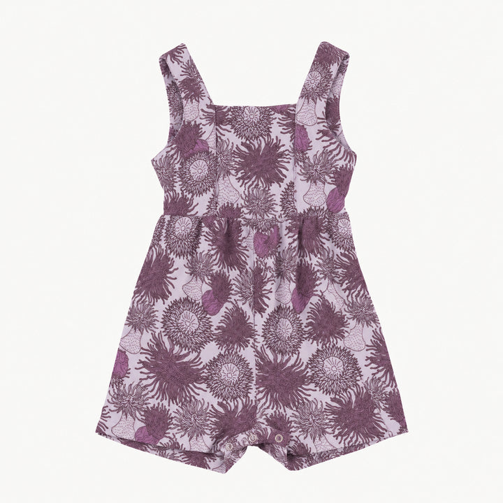 PREORDER tie back shortie jumpsuit | purple anemone | modal