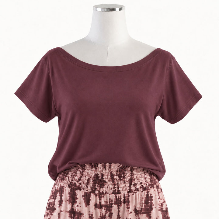 PREORDER womens boat neck tee | tanzanite | modal