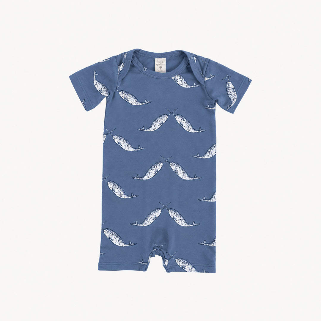 PREORDER short sleeve lap neck shortie | narwhal | modal