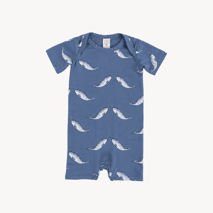 PREORDER short sleeve lap neck shortie | narwhal | modal