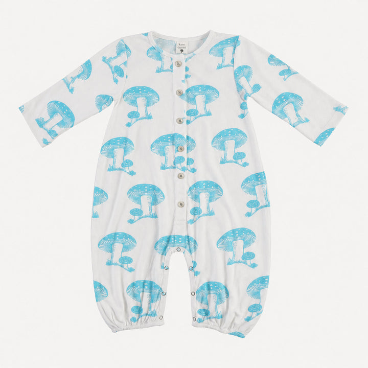 PREORDER long sleeve button bubble jumpsuit | grotto toadstool | bamboo