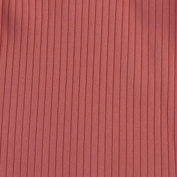 long sleeve two way zipper footie | faded rose | wide rib