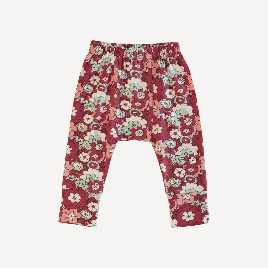 classic panda pant | fall mid-century floral | bamboo