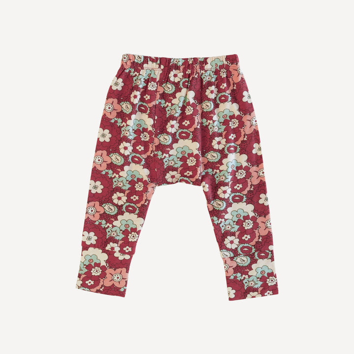 classic panda pant | fall mid-century floral | bamboo