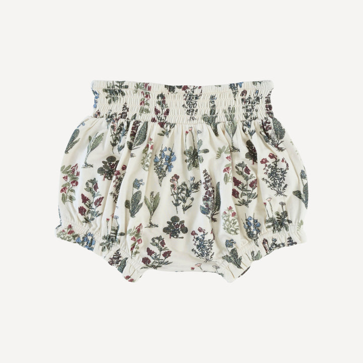 smocked waist bloomer | wildflower litho | modal