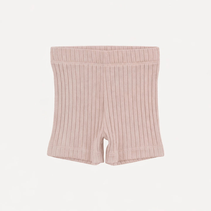 bike short | rose smoke | organic cotton wide rib