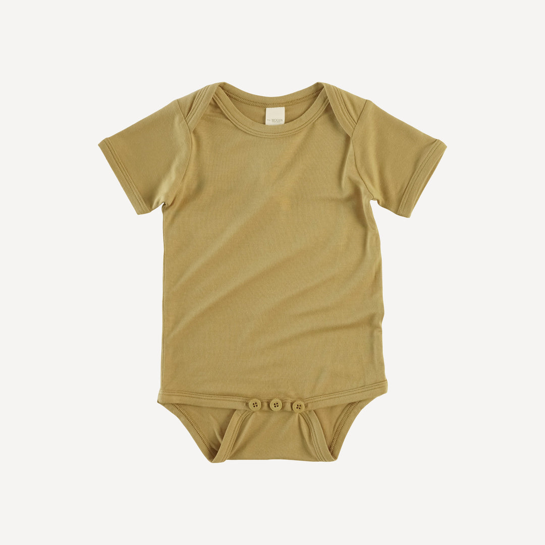 short sleeve lap neck bodysuit | fennel | modal