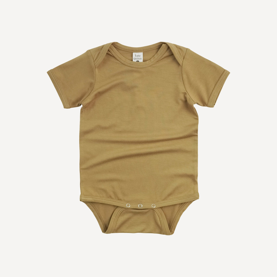 short sleeve lap neck bodysuit | fennel | bamboo