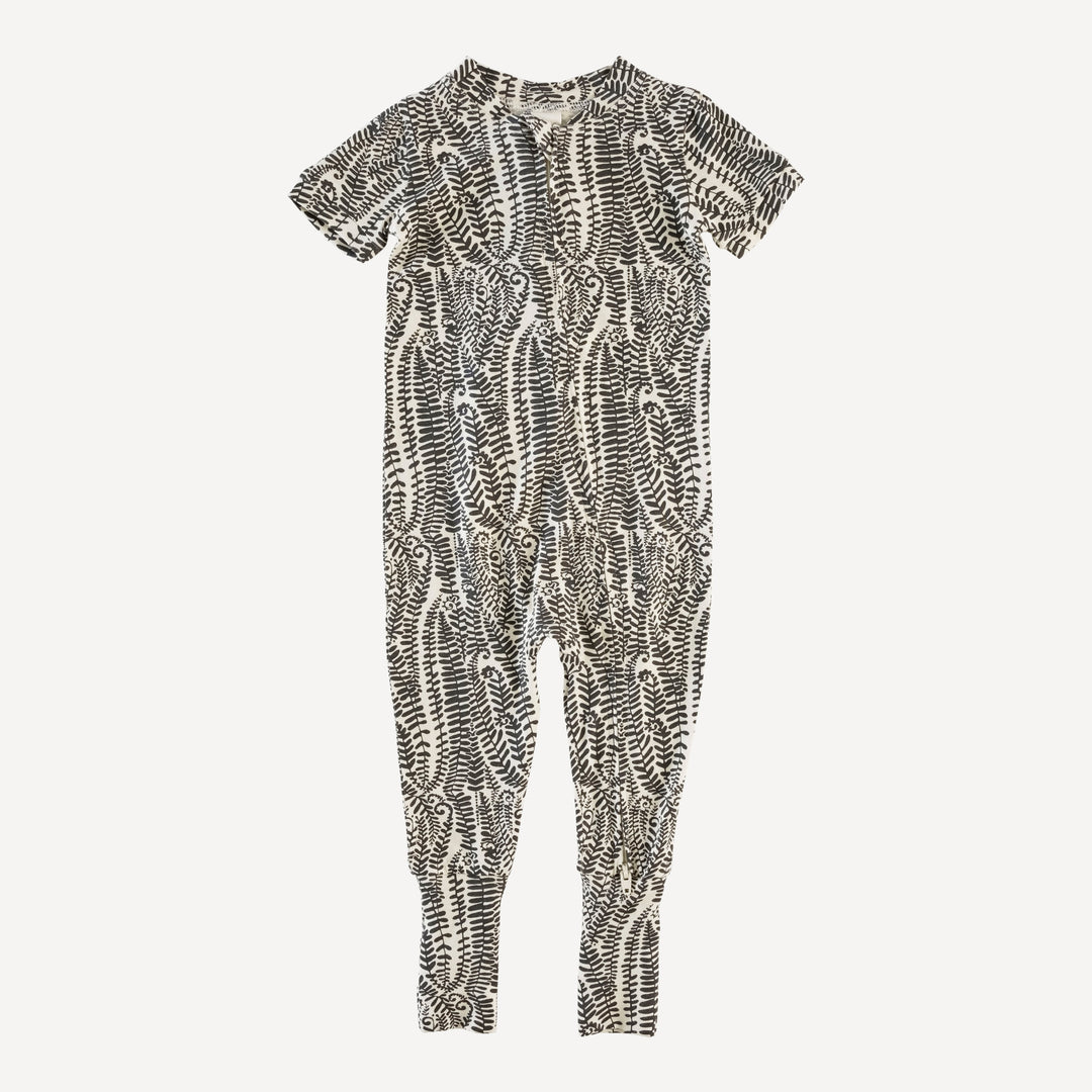 short sleeve convertible zippy pj | fern frond | modal