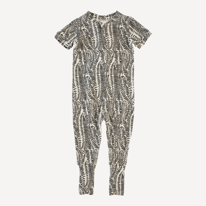 short sleeve convertible zippy pj | fern frond | modal