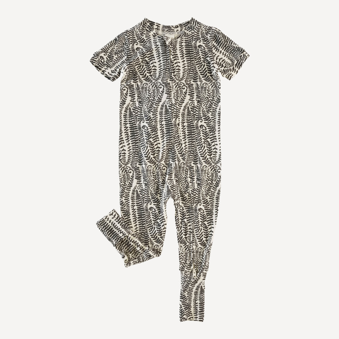 short sleeve convertible zippy pj | fern frond | modal