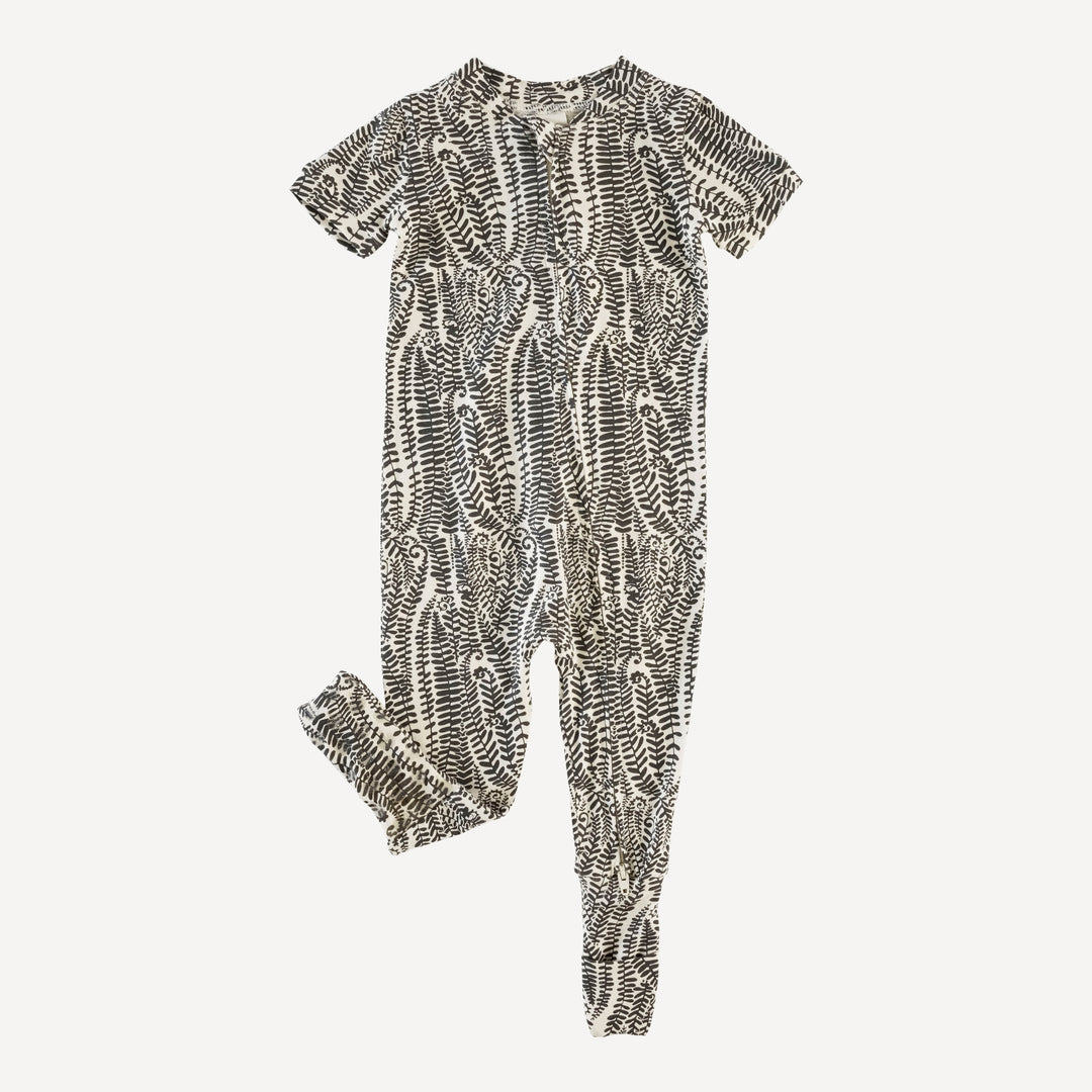 short sleeve convertible zippy pj | fern frond | modal