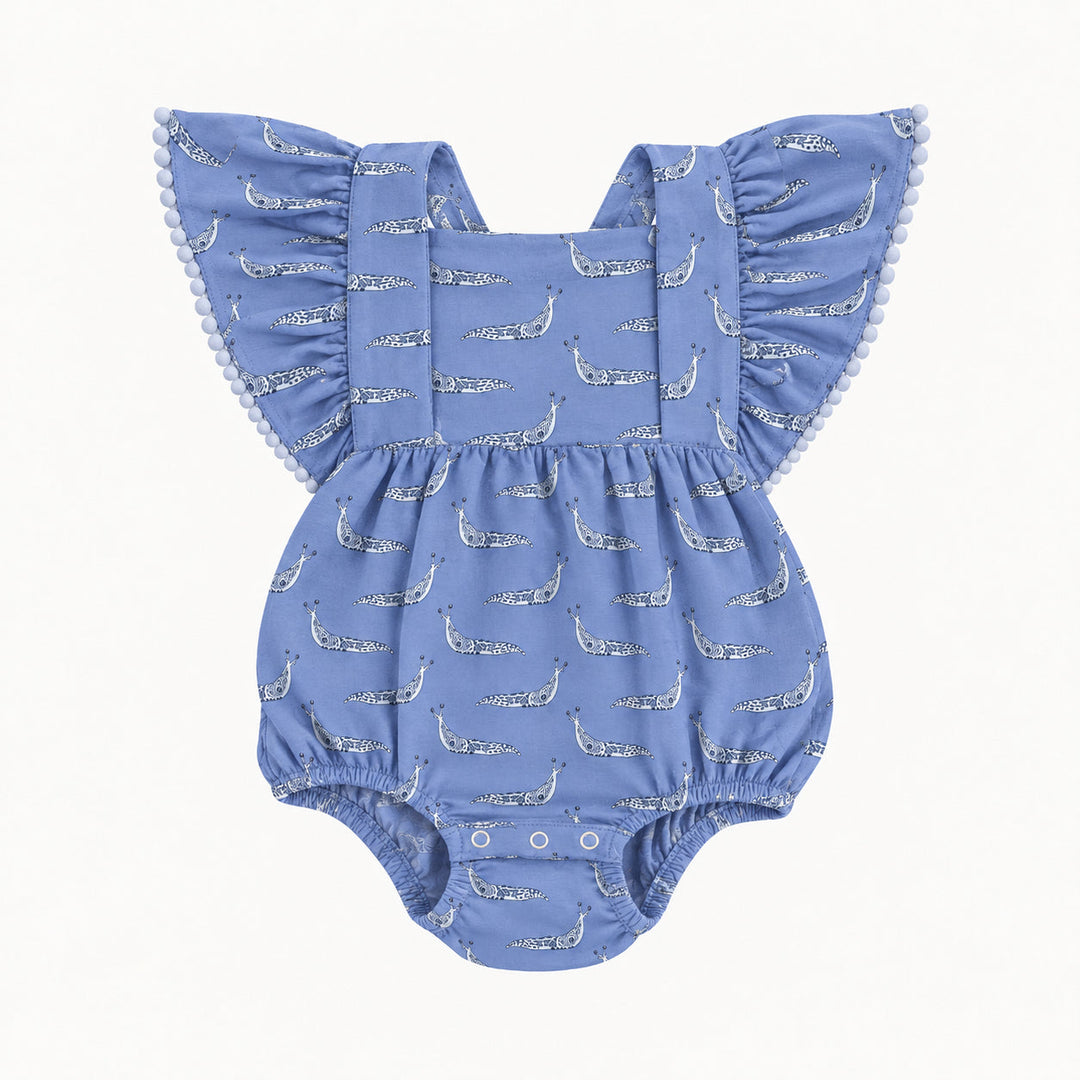 PREORDER ruffle strap pom pom bubble | ice slug party | modal