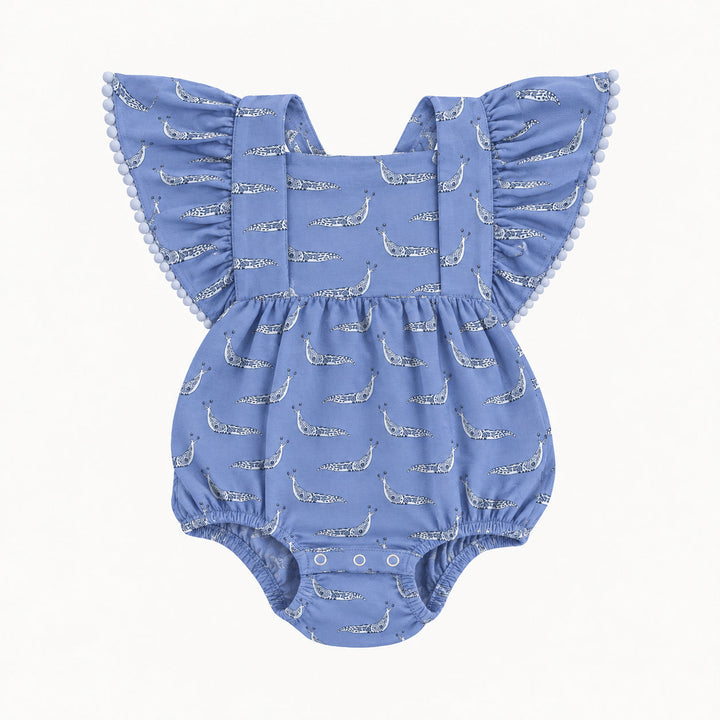 PREORDER ruffle strap pom pom bubble | ice slug party | modal