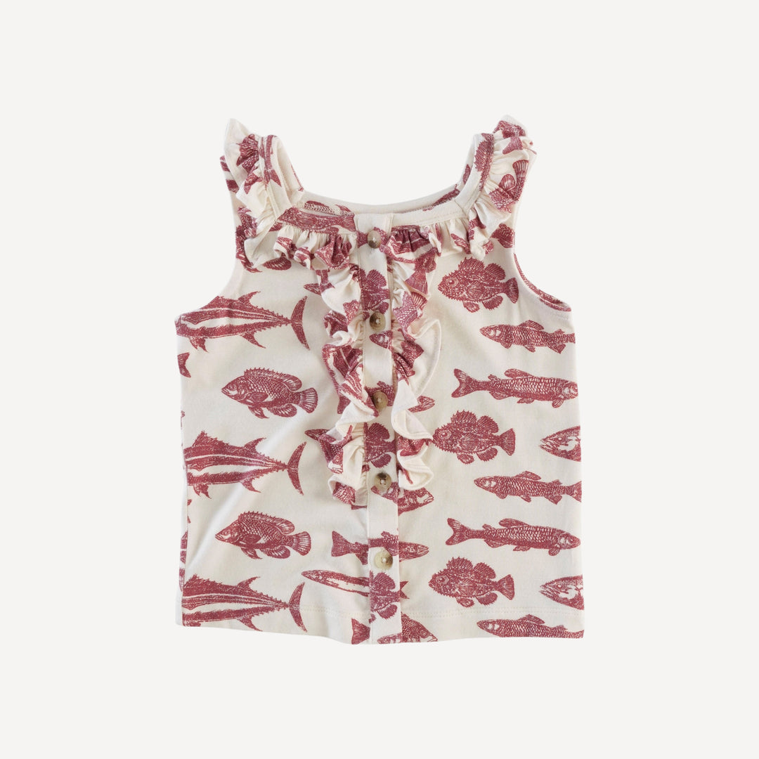 alice tank + bike short set | fish | bamboo