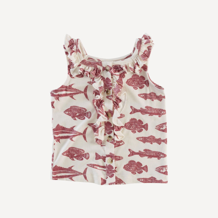 alice tank + bike short set | fish | bamboo