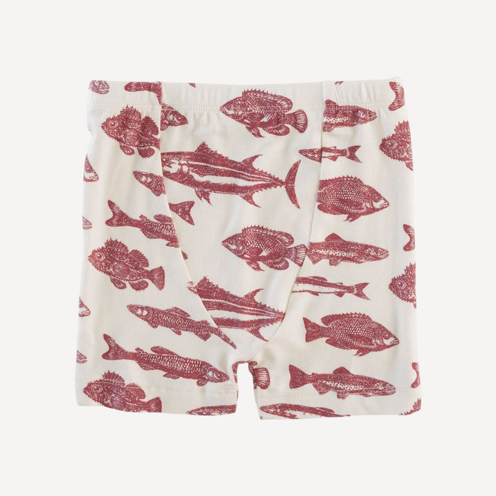 short sleeve crew neck shortie pj set | fish | bamboo