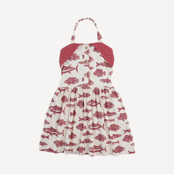 halter dress | fish | bamboo