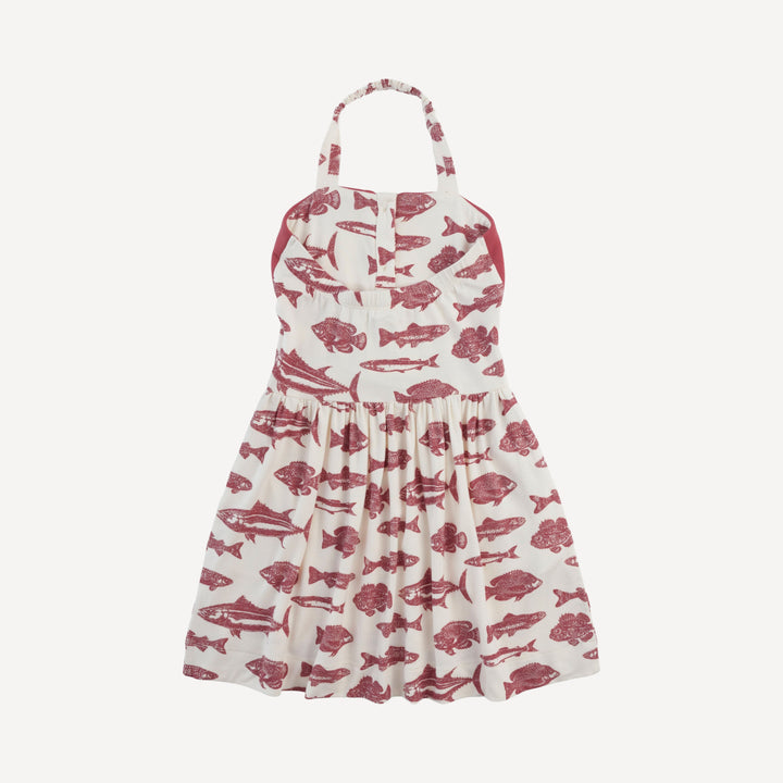 halter dress | fish | bamboo