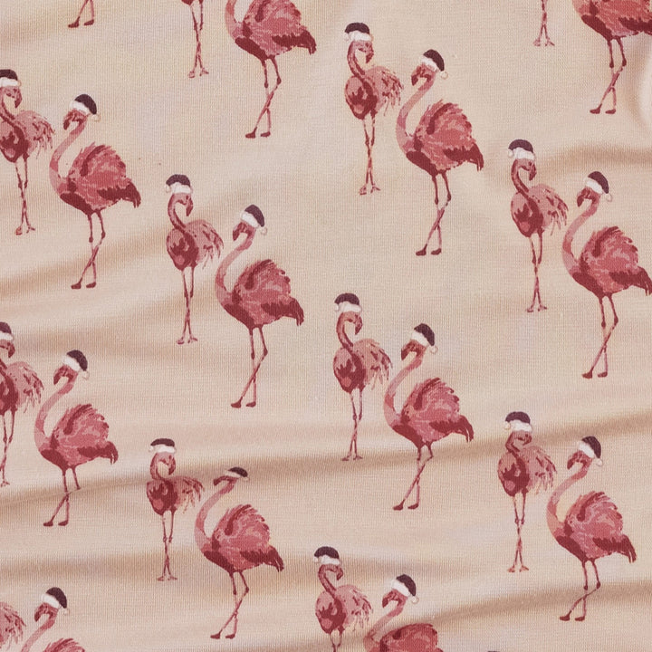 short sleeve jade set | flamingo santa | bamboo