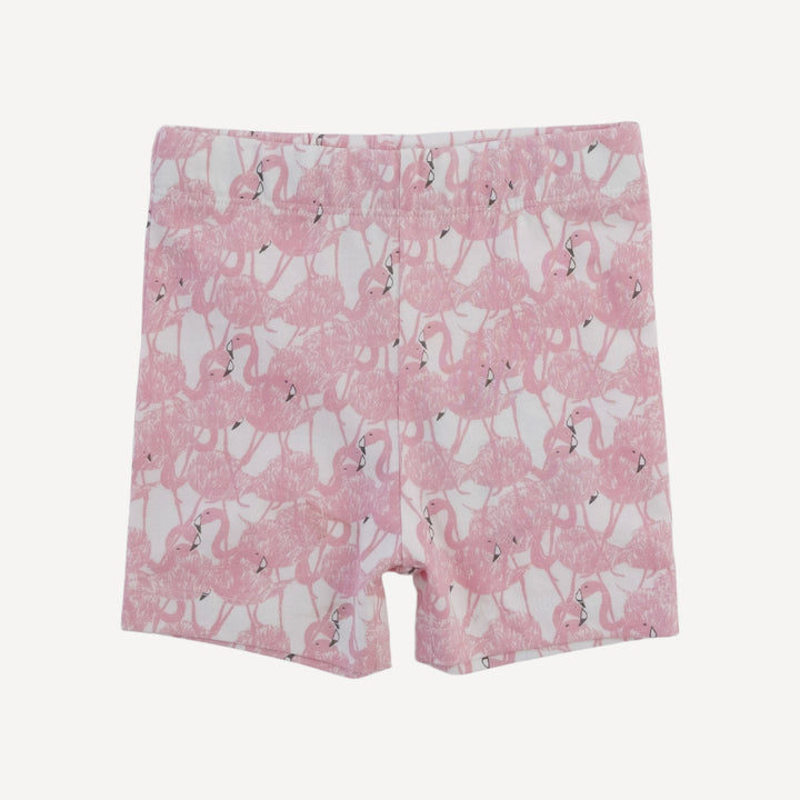 bike short | flamingos | organic cotton jersey
