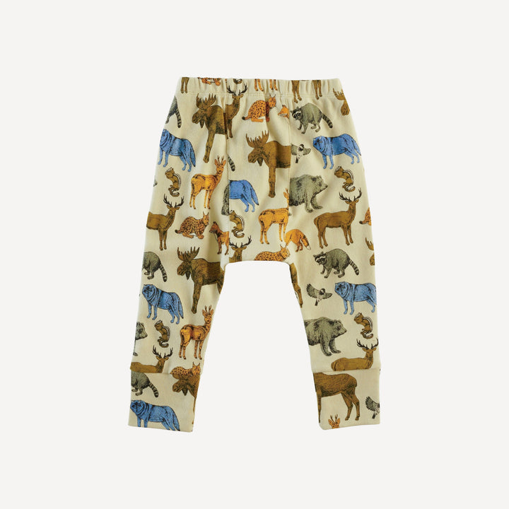 classic panda pant | forest animals | organic cotton interlock