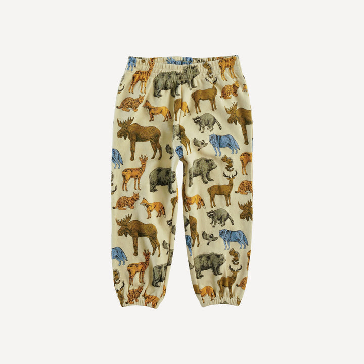 long sleeve hooded relaxed jogger set | forest animals | organic cotton interlock