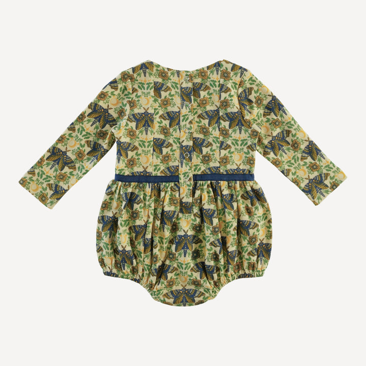 long sleeve skinny bow bubble | forest butterfly | organic cotton interlock