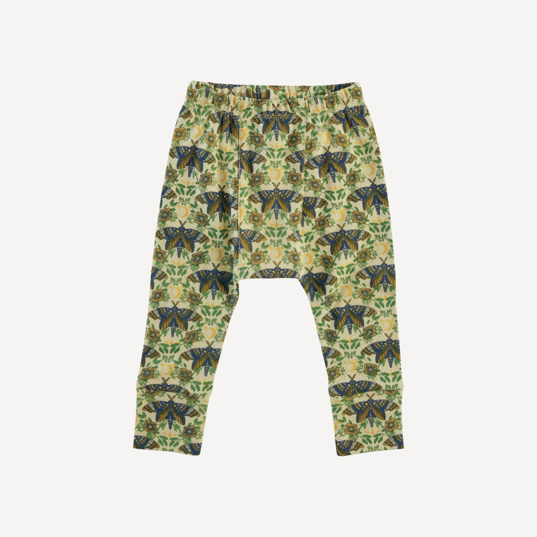 classic panda pant | forest butterfly | organic cotton interlock