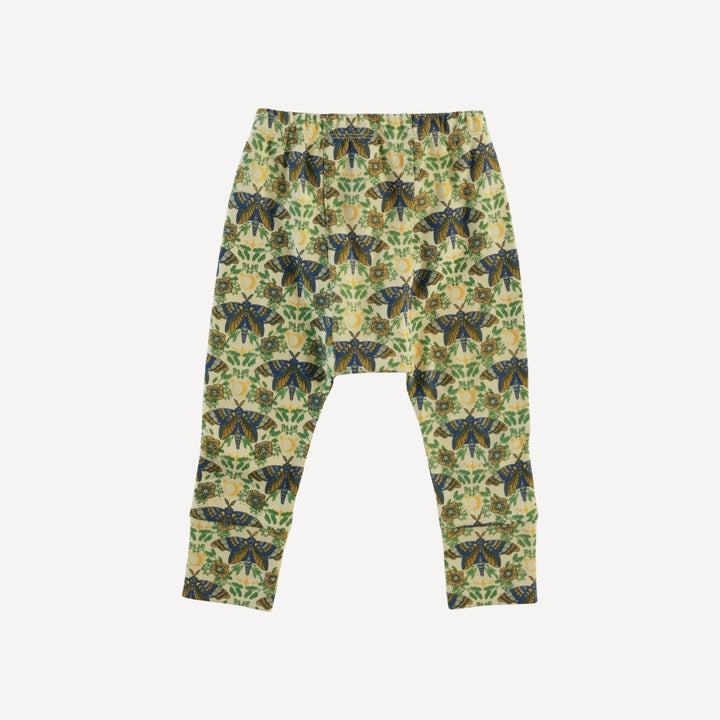 classic panda pant | forest butterfly | organic cotton interlock