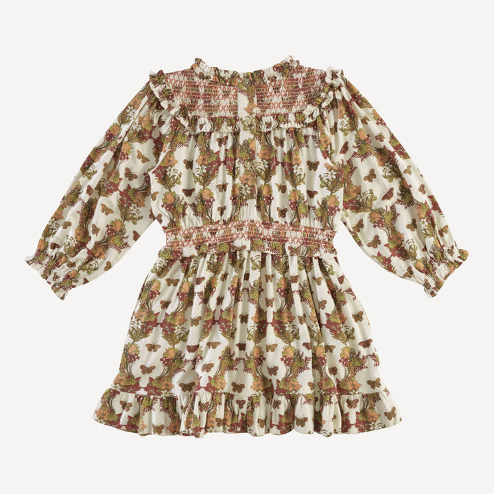 winnie long sleeve dress | forest floral butterfly | bamboo