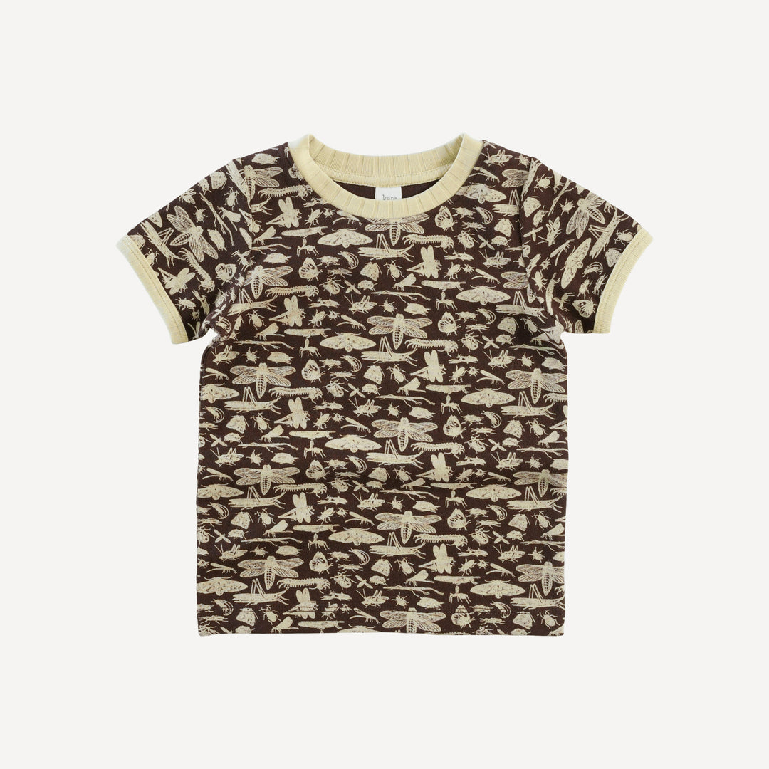 ringer tee | forest insects | organic cotton interlock