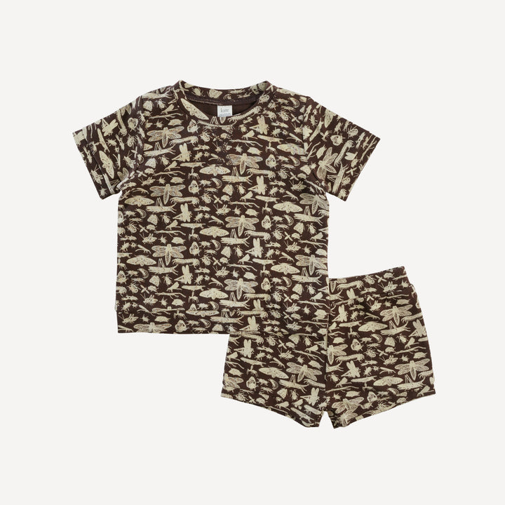 jamie short set | forest insects | organic cotton interlock